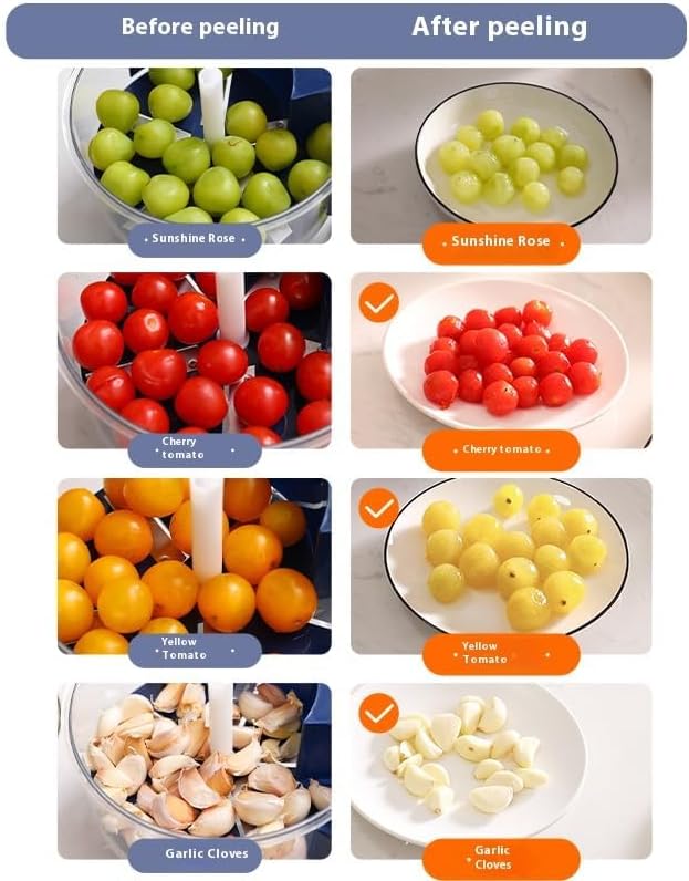 Automatic Electric Fruit Peeler for Grapes, Garlic & Tomatoes