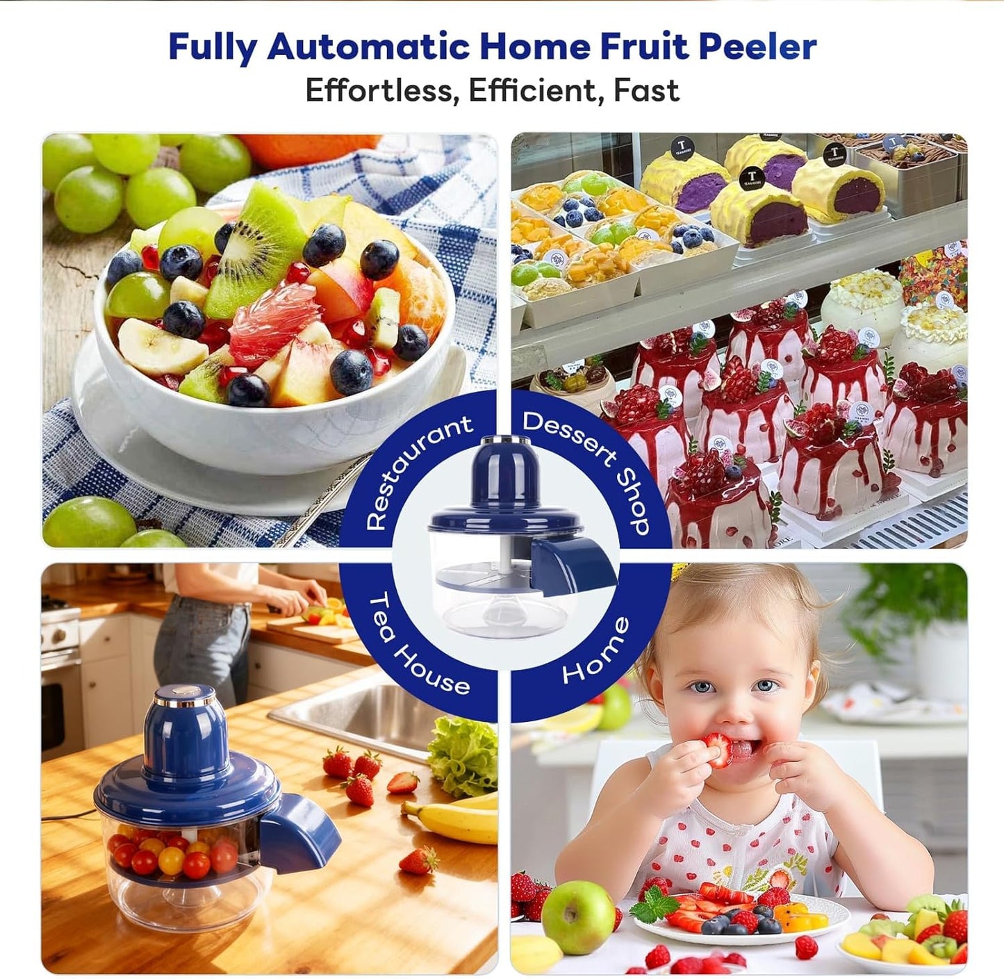 Automatic Electric Fruit Peeler for Grapes, Garlic & Tomatoes